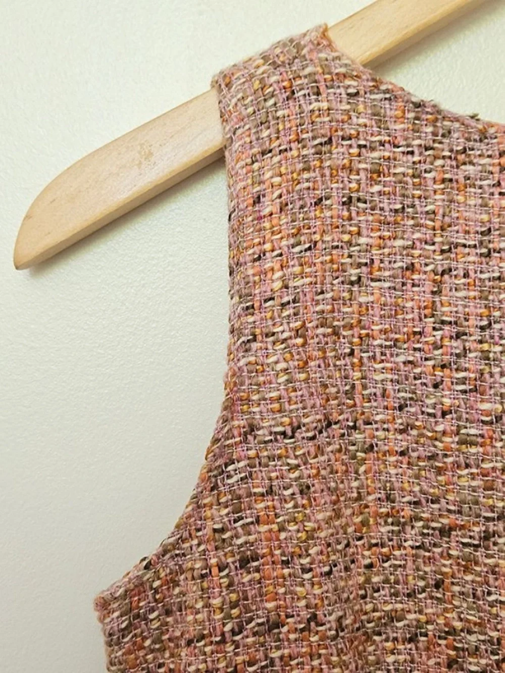 Gap Pink Tweed Bow Sheath Dress Preppy Classic Size 2 - Picture 3 of 9